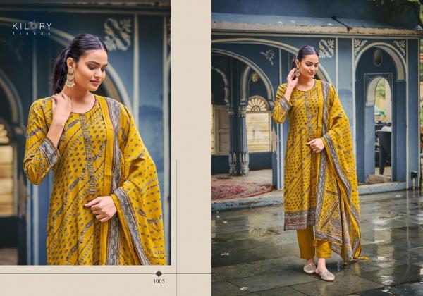 Kilory Humsafar Viscose Muslin Digital Foil Printed Dress Material